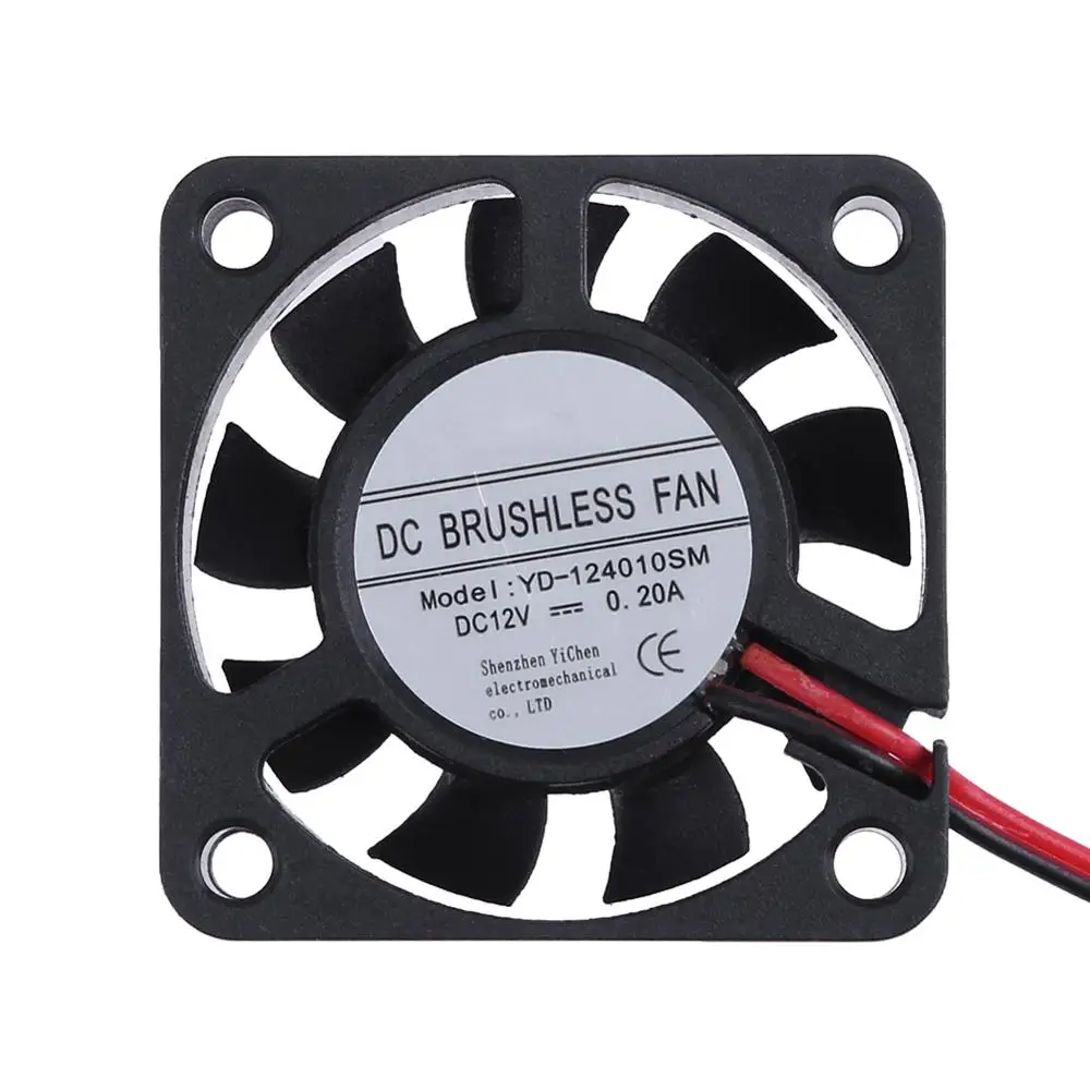 YC 124010SM Вентилятор охлаждения DC12V 40x40 мм 9 лопастей компьютера радиатор квадратная