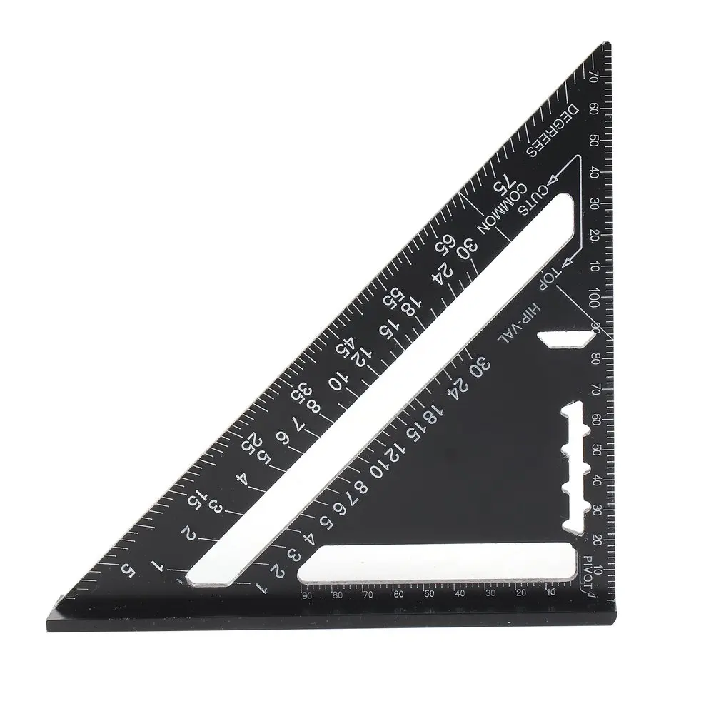 

Portable Aluminum Alloy Triangular Ruler Speed Square Protractor Miter Woodworking Miter Framing Measuring Ruler