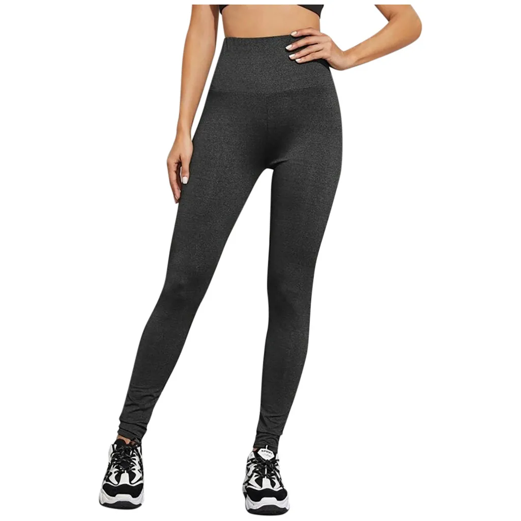 

Fashion Womens Solid Color High Waist Leggings Tight Sports Casual Yoga Pants