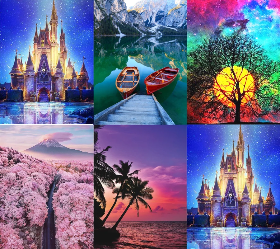 Panta Store Diamond Painting Kit 5d Embroidery for Gem Cross Stitch Crafts Landscape Mosaic 3d | Дом и сад