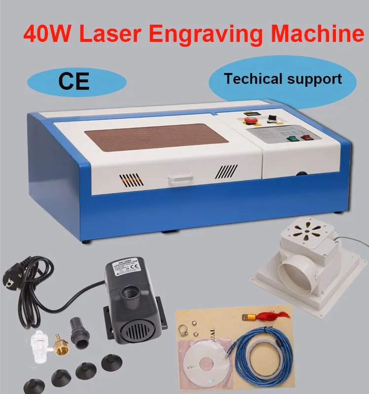 

Laser Engraving Machine Cnc Rotary Axis CO2 Laser Engraver Cutter 40W