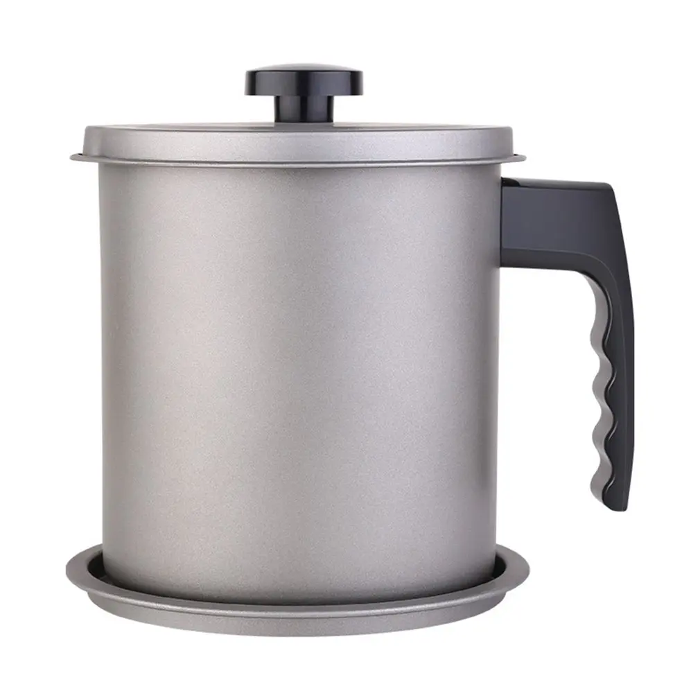 Stainless steel oil filter tank kitchen tool oil bottle leakproof household large oil bottle with handle