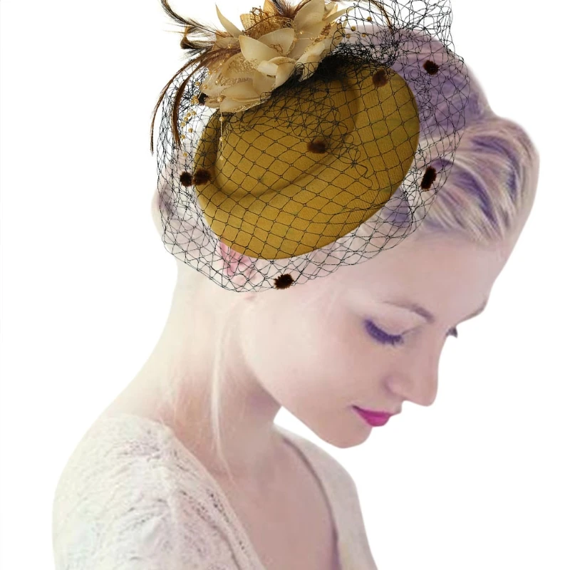 Fashion Hat Fascinators Hair Clip Headband Pillbox Hat Bowler Feather Veil Wedding Party Hair Clip Cocktail Tea Party Headwear Headdress