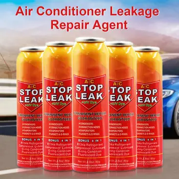 

Professional Fix Air Conditioner Plugging Agent Car Fluorescent Leak Detection R134A Refrigerant Oil Leak Repair Agent AC Leak