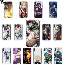 Yinuoda demon slayer kimetsu no yaiba TPU Мягкий силиконовый черный чехол для телефона iPhone 8 7 6S Plus X XS MAX 5 5S SE XR 11 11pro