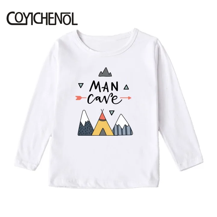 Детская футболка с рисунком из мультфильма; коллекция года; сезон весна-осень; От 2 до 12 лет; детские топы с длинными рукавами и рисунком; COYICHENOL - Цвет: Слоновая кость