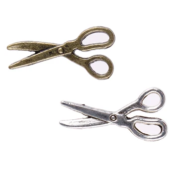 

Newest Simulation Mini Metal Scissors Model Toys 1:12 Dollhouse Miniature 1.7*0.8cm