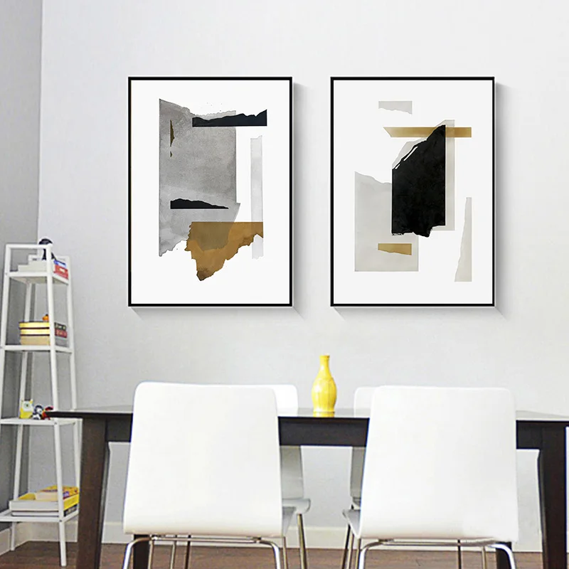 Geometric Abstract Artwork Poster and Print Simplicity Contemporary Wall Art Picture Canvas Painting Modern Living Room Decor | Дом и сад