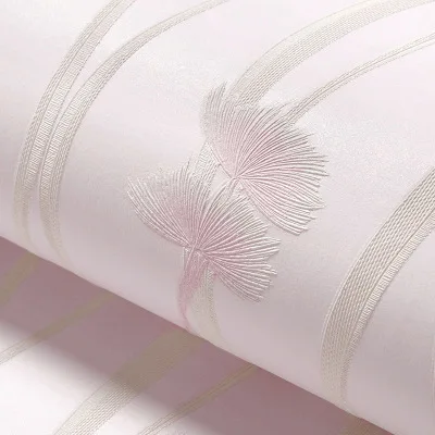 

3DModern fresh pattern non-woven fabric wallpaper double layer embossed dandelion pattern design fresh color for bedroom walls