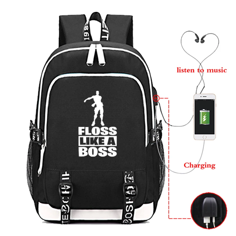 Floss, как принт Boss, сумки, рюкзак для студентов, школьная сумка, usb зарядка, Череп, рюкзак, детский, для путешествий, рюкзак, Веселый рюкзак - Цвет: Красный