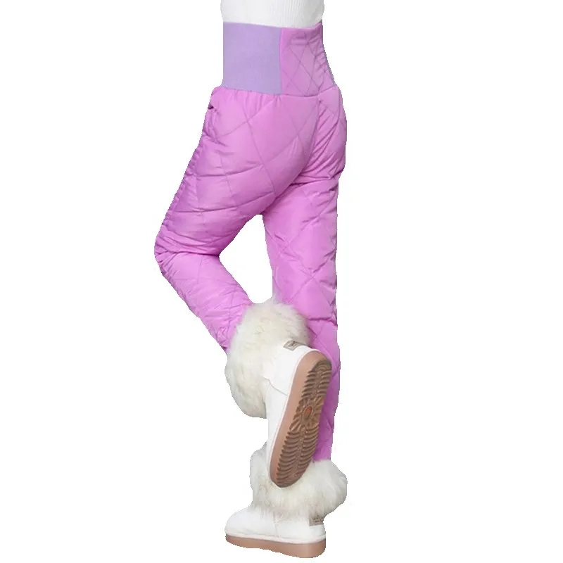 

Girls Winter Duck Down Pants Teenagers High Waist Thicken Trousers Kids Long Waterproof Icing Snow Legging Children Ski Britches