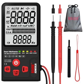 

3.5 Inch Large Screen Ultra Portable Digital Multimeter ADMS9CL Voltage Voltmeter Counts NCV Ohm Hz Tester