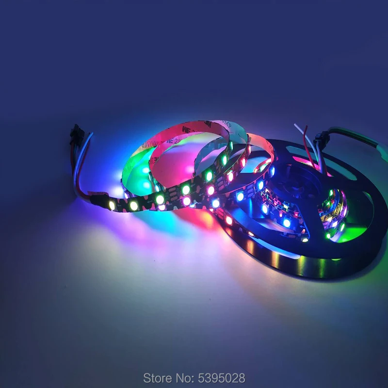 Гибкая S образная Светодиодная лента WS2812B с платой управления 5 мм 8 адресом