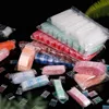 Color lovely beautiful zip lock plastic bag can be re-sealed transparent bag storage sundries bags powder pills packaging bags ► Photo 3/6