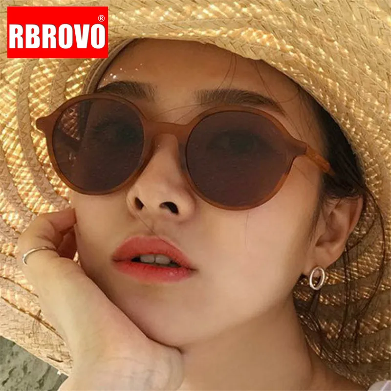 

RBROVO 2019 New Round Womens Sunglasses Classic Vintage Glasses Shopping Outdoor Street Beat Oculos De Sol Gafas UV400