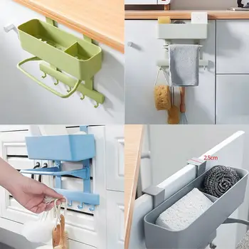 

Practical Kitchen Towel Rack Wall Mounted Cabinet Fine Workmanship Long Service Life Cupboard Hanger Wash Cloth Shelf Hooks