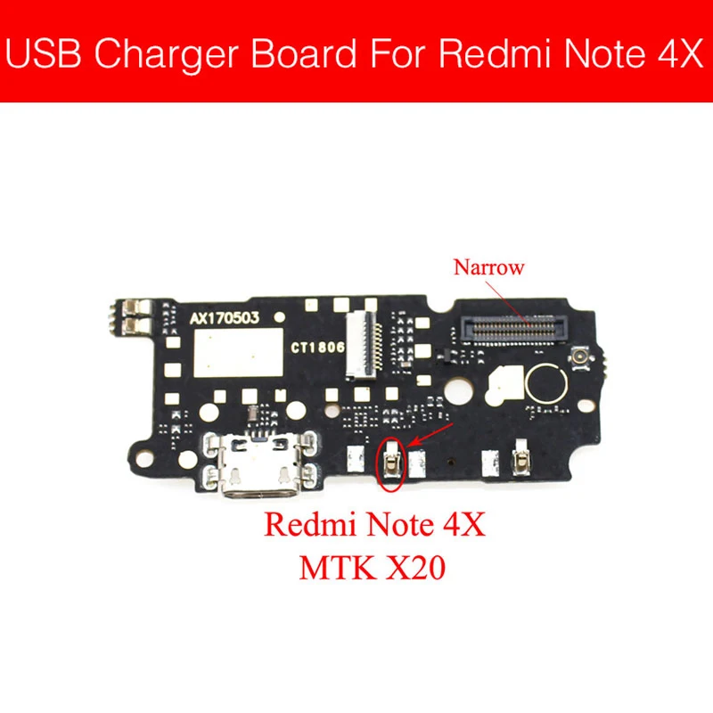 For Note 4X X20 Usb зарядка и разъем для микрофона порт плата для Xiaomi Redmi Note 3 3 3g 4 4g 4X5 5A 6 7 Pro Usb зарядное устройство разъем модуль Плата - Цвет: For Note 4X X20