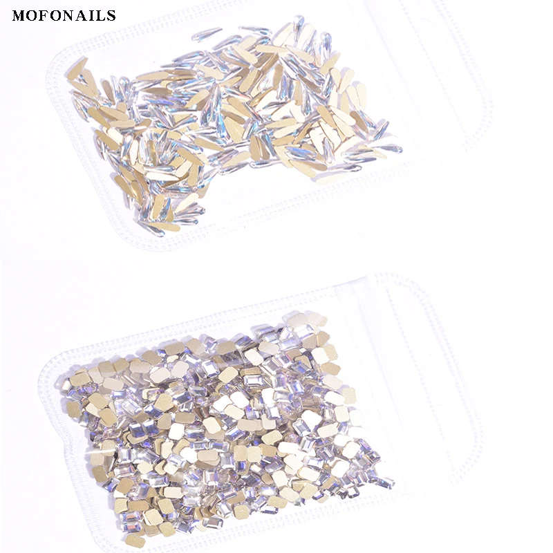 

20pcs/bag Nail Rhinestone Multicolor Crystals Nail Stone Flat-Back AB Color 3D Nail Tips Accessory Jewelry Rhinestone Decoration