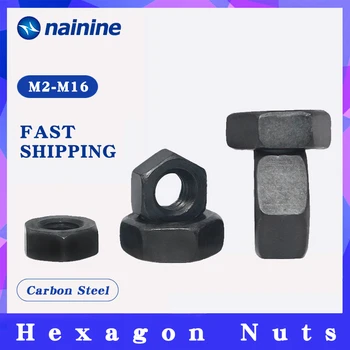

M2-M24 Black Carbon Steel Hex Nut Hexagonal Nuts Grade 8.8