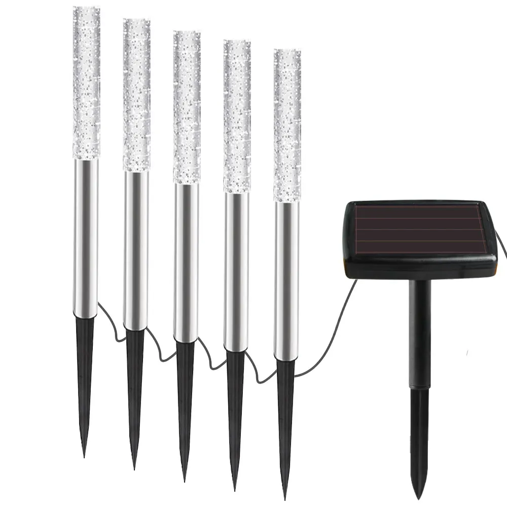 Солнечный Свет газона трубка акриловый пузырьковый путь газон пейзаж украшения садовая ветка стенд свет набор