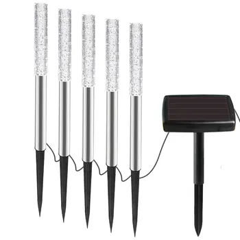 

Solar Lawn Light Tube Acrylic Bubble Path Turf Landscape Decoration Garden Branch Stand Light Light Set