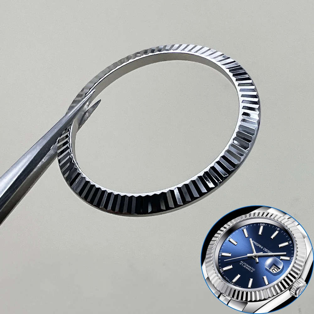 High Quality Steel Fluted Bezel 40mm Suit for Day-Date/Sky-Dweller  Watch Case Ring Replacement Rlx Watch Repair Parts