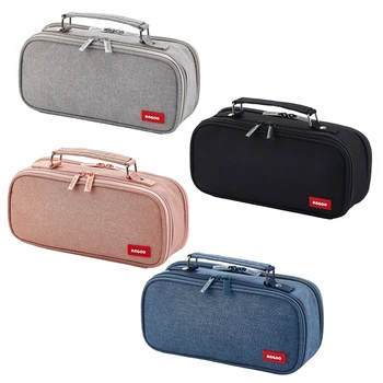 

Canvas Pencil Case Large Capacity Zipper Stationery Multi-functional Pen Case Supplies for Kids School Decoration