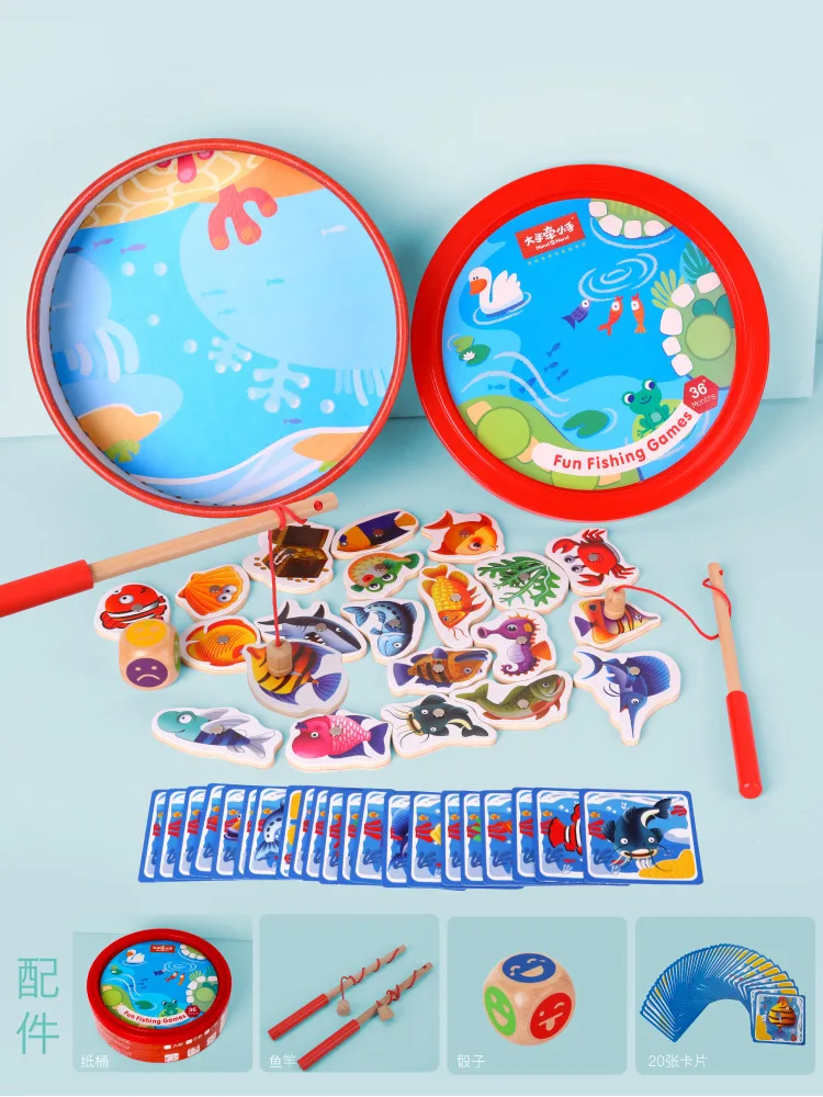 Игрушка, магнитный Набор, детская рыбалка, 1-2 года, Обучающие Дети, мужчины и женщины, дети от 3 до 4 лет, дерево, раннее, Educ