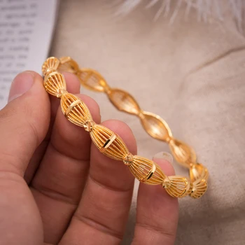 

1Pcs/lot 24K Dubai Cuff Gold Color Bangle Bracelet Fashion Women Man Jewelry Copper Big Ring Bangle Jewelry Gift