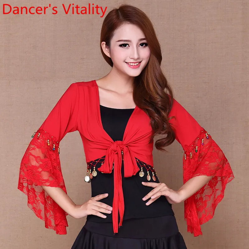Sexy Lace Belly Dance Top For Women Belly Dance Clothes Short Sleeves Belly Dance Top Practice