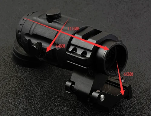 Red dot прицел совместимый 3x magnifler аксессуар с боковой flid 20 мм Пикатинни Крепление база M5784