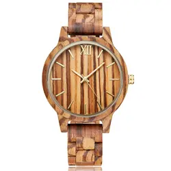 Часы из натурального дерева Мужские Аналоговые Кварцевые полностью бамбуковые деревянные часы мужские повседневные наручные часы Relogio