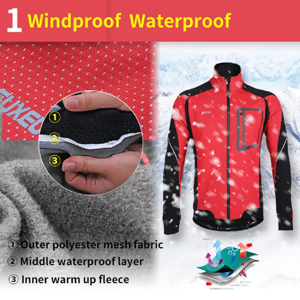 arsuxeo men's cycling jacket