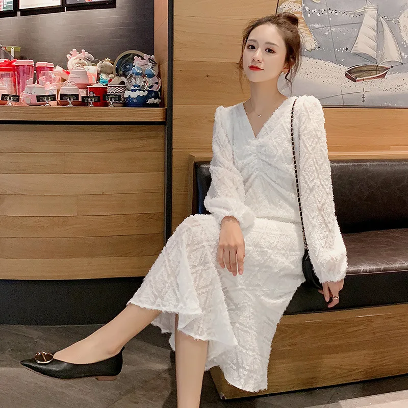 

2020 Maternity Clothes Spring Clothing New Style Elegant Fashion Mom Nursing Slimming Mid-length Pregnant Women Dress
