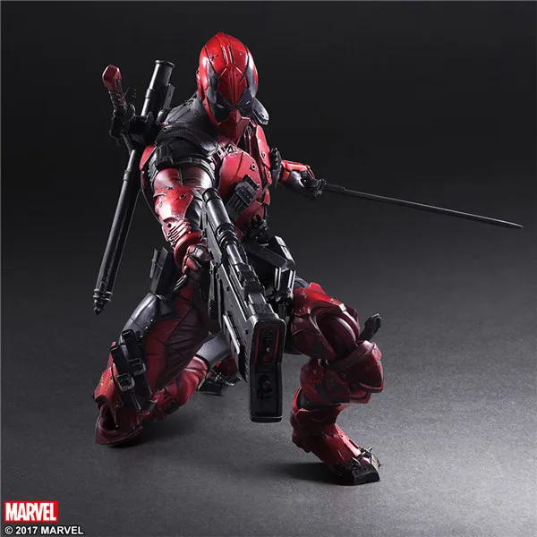 Meng Poetry Play Arts Change Marvel Heroes PA Change Deadpool Mobile Garage Kit Model Ornaments