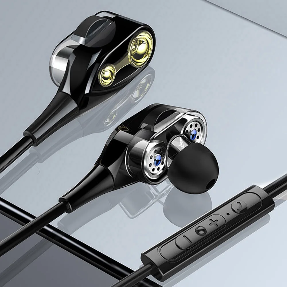 Balanced Armatured + Dynamic Earphones 2 Drivers Moving Coil Iron 3.5mm Universal In-Ear Wired Earphone Newest 3D Stereo Headset 3