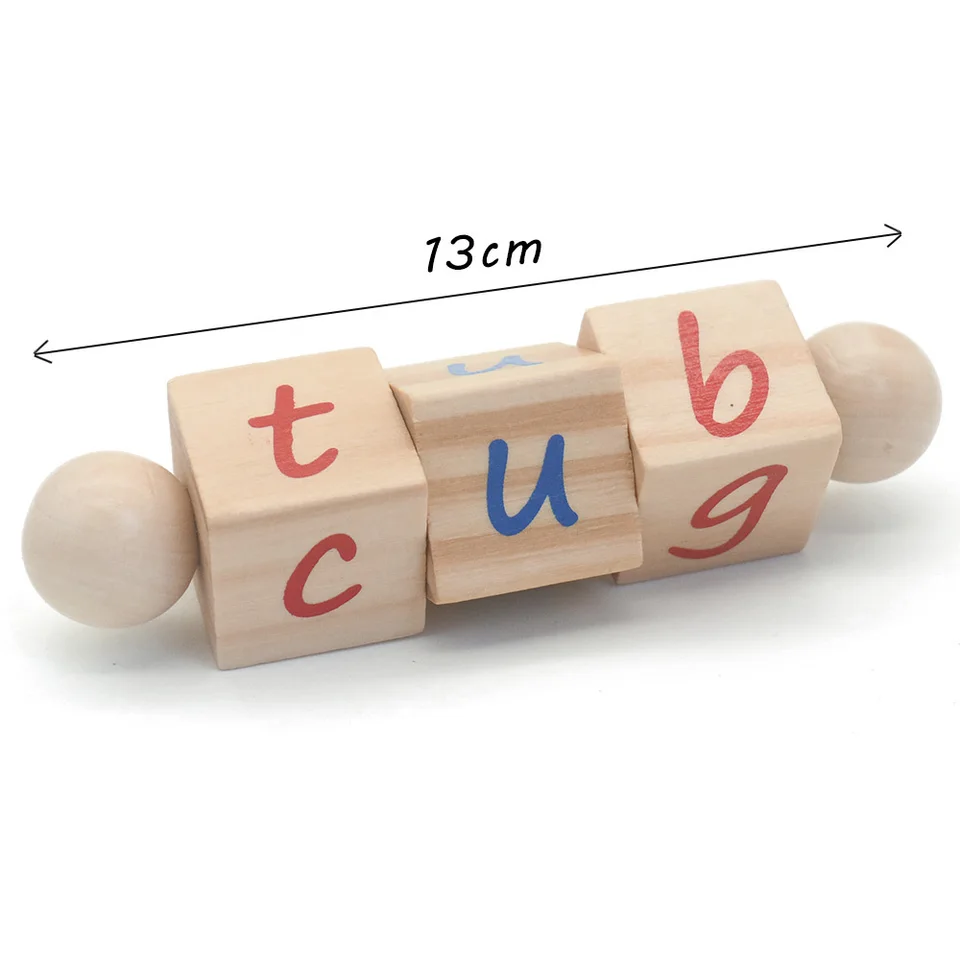 wooden reading blocks