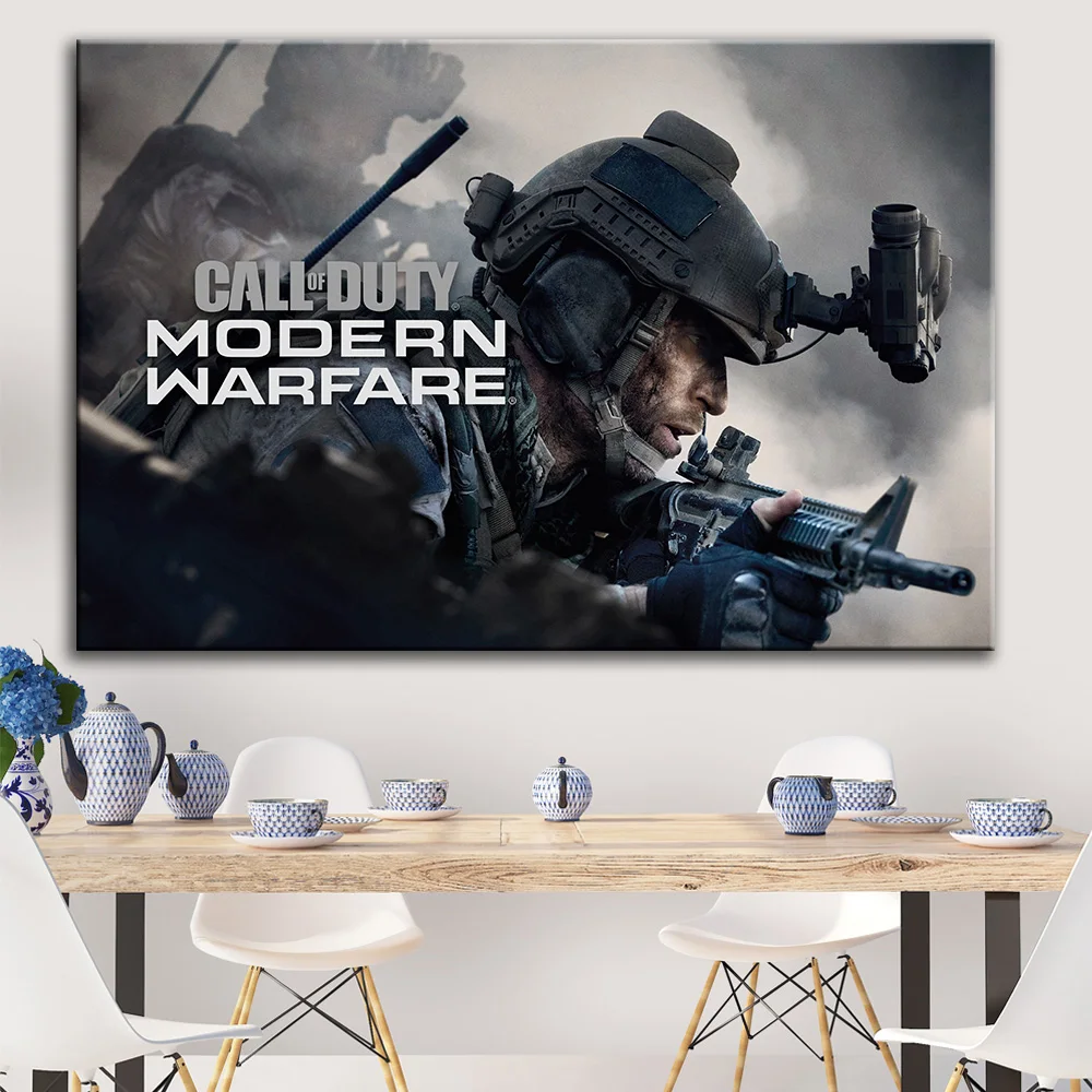 Современный настенный художественный плакат на холсте с принтом «Call of Duty», декоративная картина для спальни, домашний декор