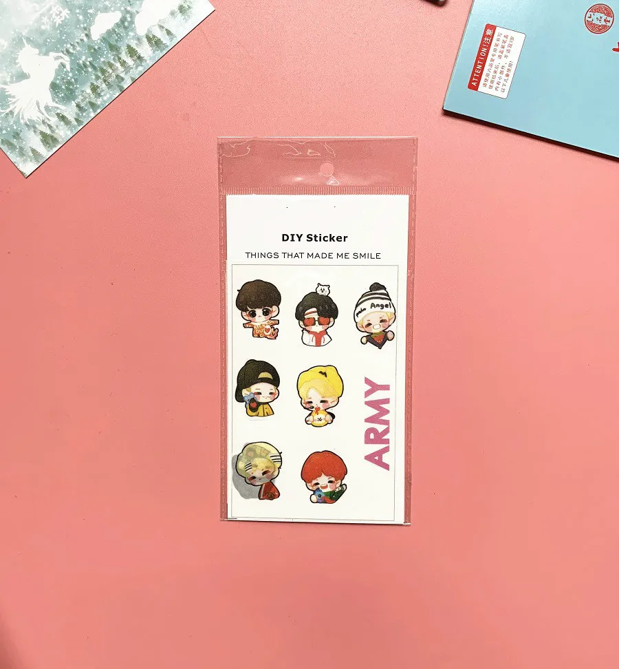 1 шт Kpop наклейки Bangtan boys Blackpink Got7 seventeen blackpink twice exo DIY мультфильм наклейки для фанатов коллекция K-pop поставки