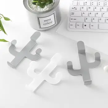 

Household Cactus Shaped Hooks Self Adhesive Clothing Decor Cap Holder Key Hanger Show Racks Room Wall Display Holder Coat Z9F7
