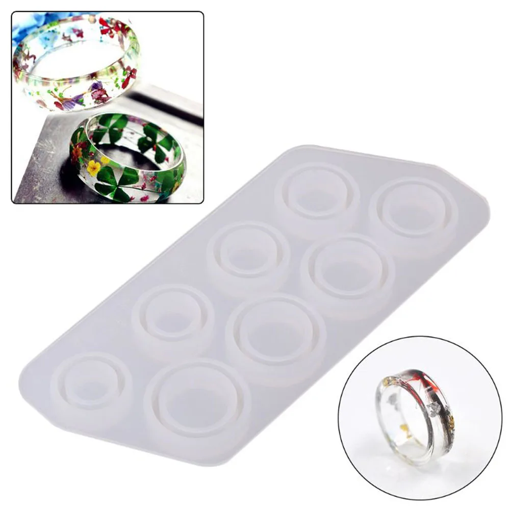 

Flat Rings Mold Collection Handmade DIY Making Ring Jewelry Silicone Mold Crystal Epoxy Mould Epoxy Resin Jewelry Making