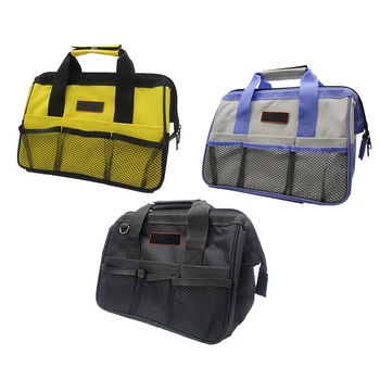 

1pc Cheap Multifunction Nylon Canvas Waterproof Tool Bags Portable Double Oxford Cloth Storage Bag Close Top Wide Mouth 2019 New