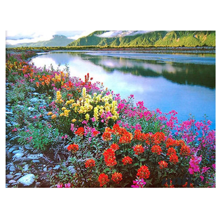 Full Square/Round DIY Diamond Painting Mosaic natural scenery flower sea 5D Embroidery Display Rhinestone Home Decor | Дом и сад