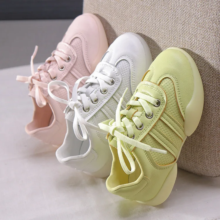 Детская обувь; мокасины; однотонные повседневные школьные кроссовки для детей; Детские кроссовки на шнуровке; кроссовки для мальчиков; удобная обувь для девочек