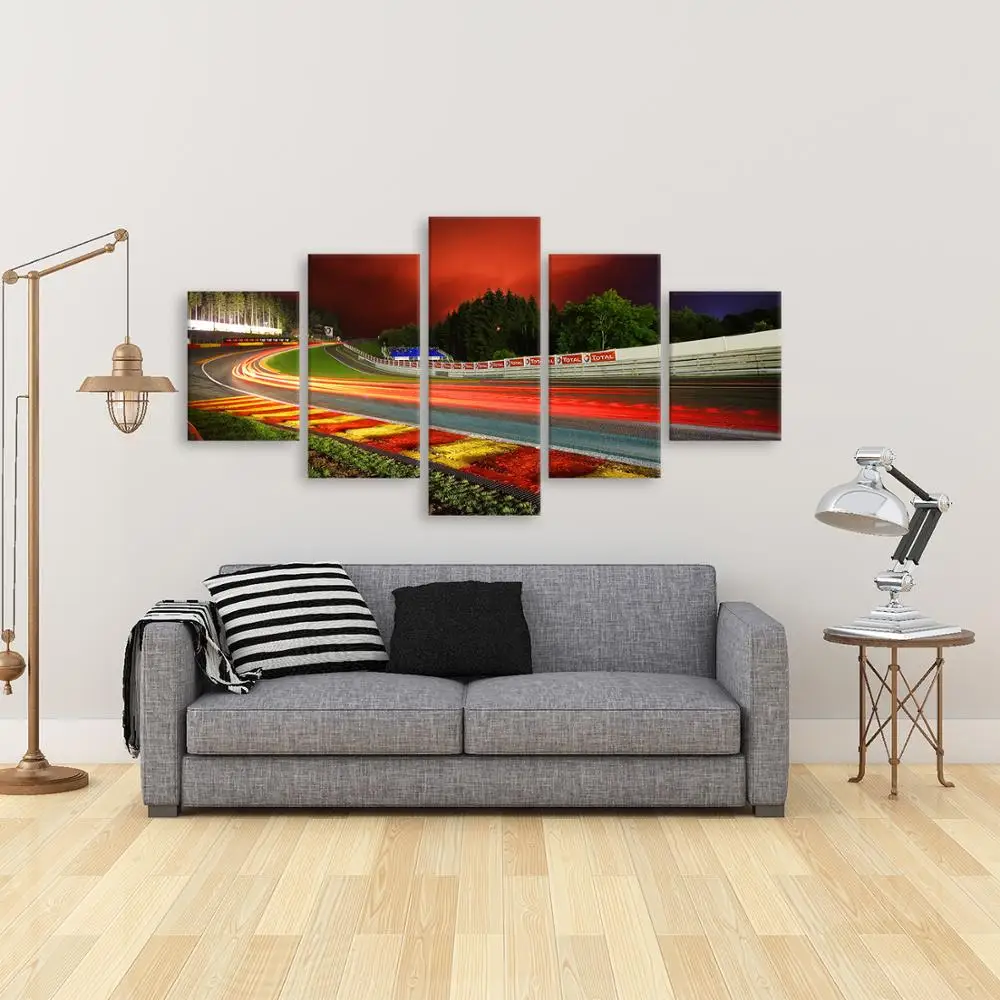 Nurburgring ралли дорога картина спортивный автомобиль трек ночной вид печать холст 5