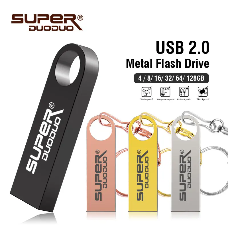 Металлический водонепроницаемый usb флеш-накопитель 128 Гб карта памяти usb 2,0 Флешка 64 ГБ 32 ГБ 16 ГБ 8 ГБ 4 ГБ флеш-накопитель u-диск ключ мини бесплатный логотип