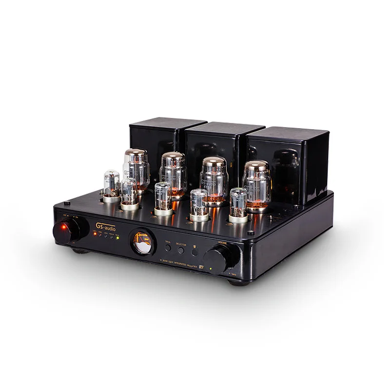 Черный Douk аудио Hi-End KT88(EL34) Вакуумный ламповый усилитель стерео HiFi Встроенный усилитель мощности для наушников - Цвет: Черный