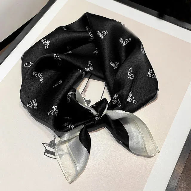 100% Silk Bandana Scarf – Luxury Square Neckerchief