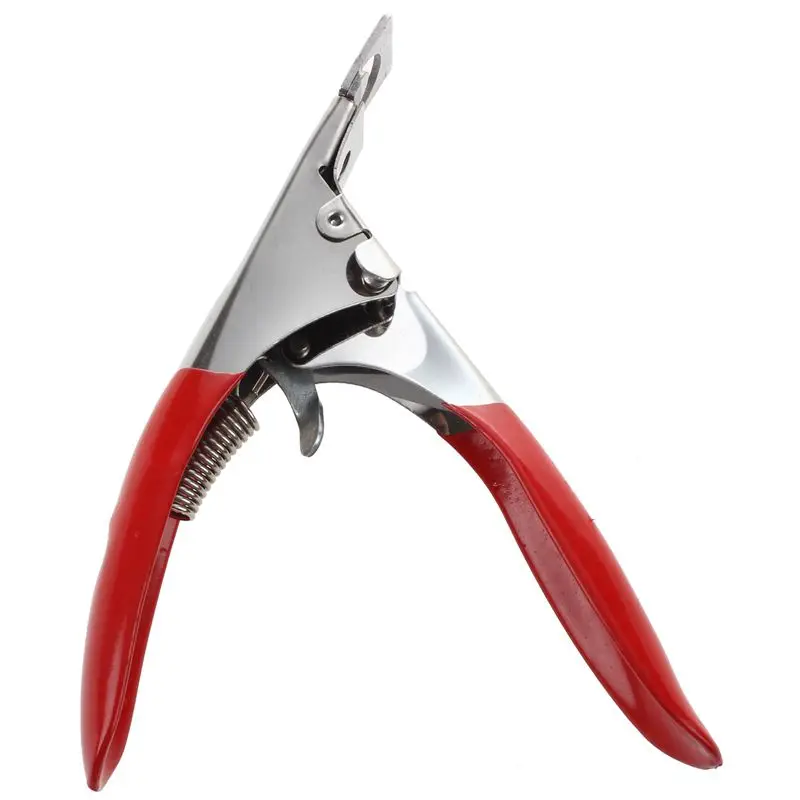 Red Acrylic UV Gel False Nail Art Tips Edge Cutter Clipper Manicure Tool Pedicure Care