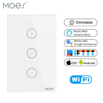 

GERMA Wifi Smart Wall Touch Light Dimmer Switch US Standard APP Remote Control Works with Alexa and Google Home